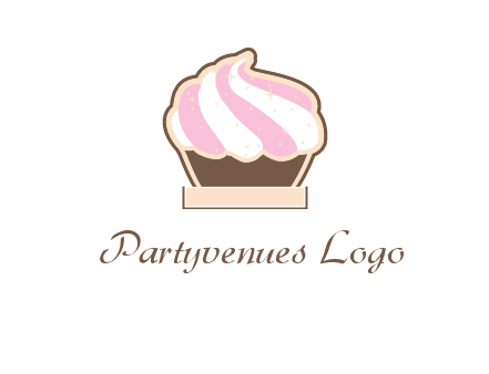 two color cream top cupcake logo