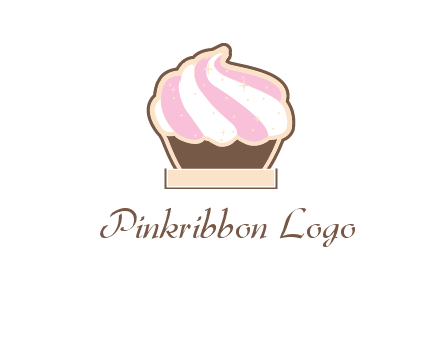 two color cream top cupcake logo