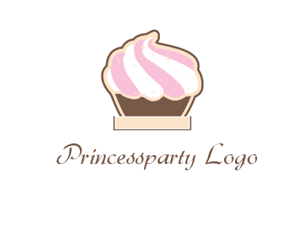 two color cream top cupcake logo