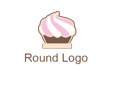 two color cream top cupcake logo