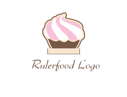 two color cream top cupcake logo