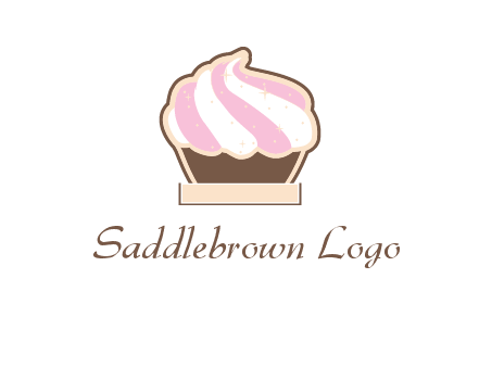 two color cream top cupcake logo