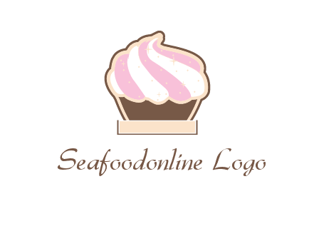 two color cream top cupcake logo