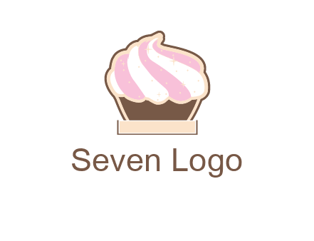 two color cream top cupcake logo