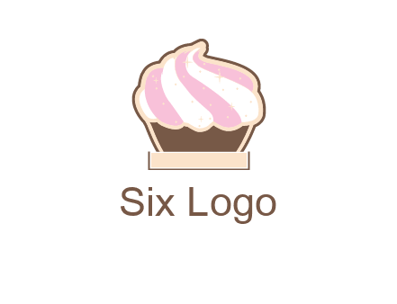 two color cream top cupcake logo
