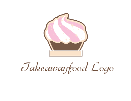 two color cream top cupcake logo