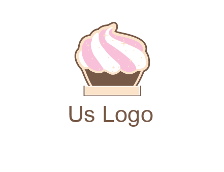 two color cream top cupcake logo