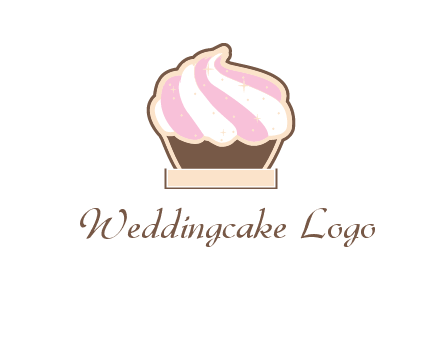 two color cream top cupcake logo