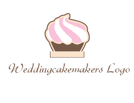 two color cream top cupcake logo