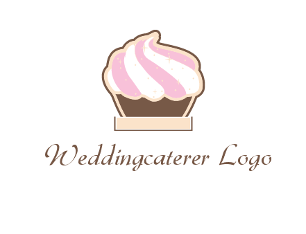 two color cream top cupcake logo