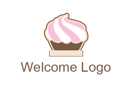 two color cream top cupcake logo