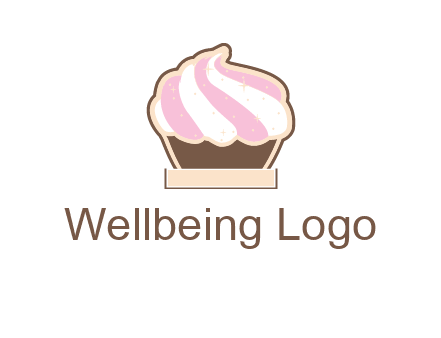 two color cream top cupcake logo