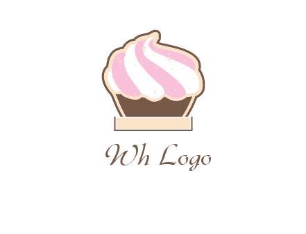 two color cream top cupcake logo