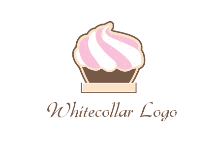 two color cream top cupcake logo