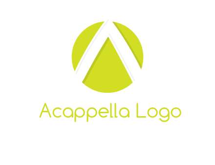 arrow inside the circle forming letter A logo