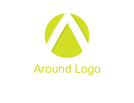 arrow inside the circle forming letter A logo