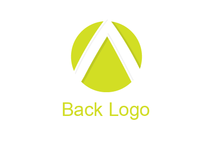 arrow inside the circle forming letter A logo