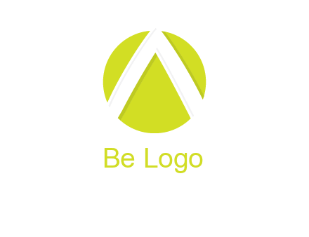 arrow inside the circle forming letter A logo