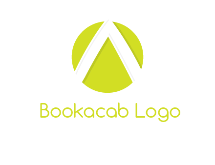 arrow inside the circle forming letter A logo