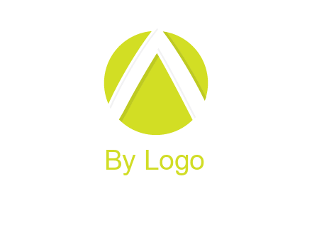 arrow inside the circle forming letter A logo