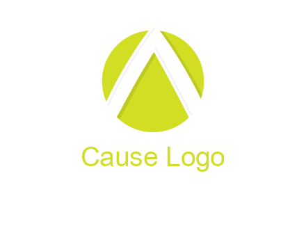 arrow inside the circle forming letter A logo