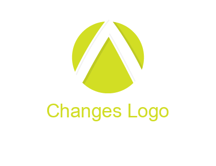 arrow inside the circle forming letter A logo
