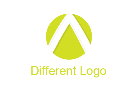 arrow inside the circle forming letter A logo
