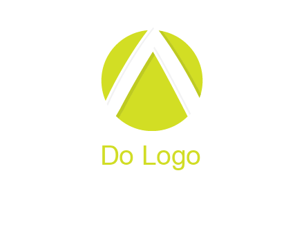 arrow inside the circle forming letter A logo