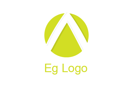 arrow inside the circle forming letter A logo
