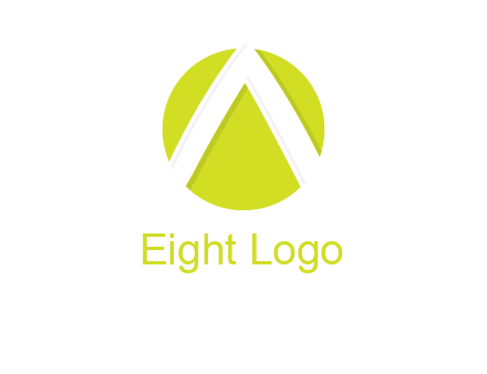 arrow inside the circle forming letter A logo