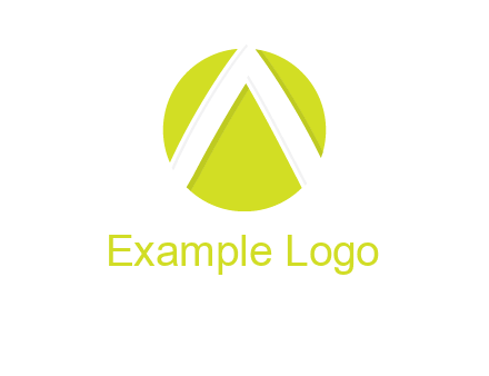 arrow inside the circle forming letter A logo