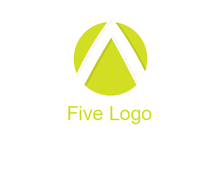 arrow inside the circle forming letter A logo