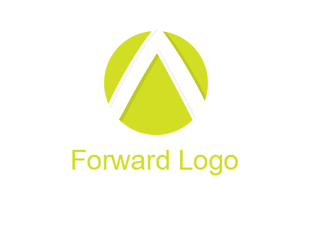 arrow inside the circle forming letter A logo
