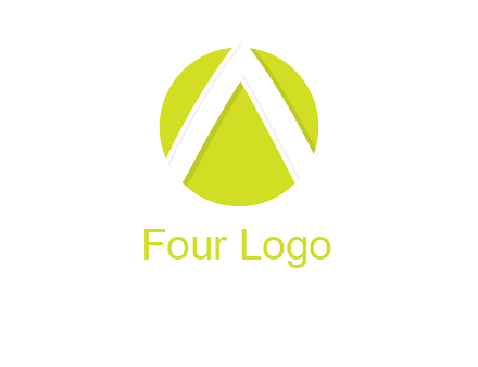 arrow inside the circle forming letter A logo