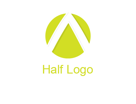 arrow inside the circle forming letter A logo