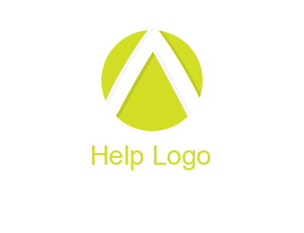 arrow inside the circle forming letter A logo