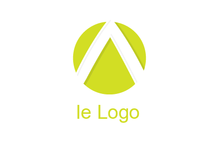 arrow inside the circle forming letter A logo