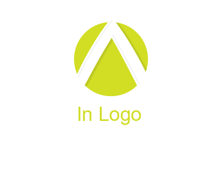 arrow inside the circle forming letter A logo