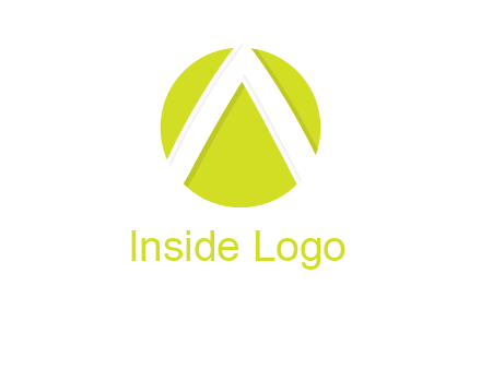 arrow inside the circle forming letter A logo