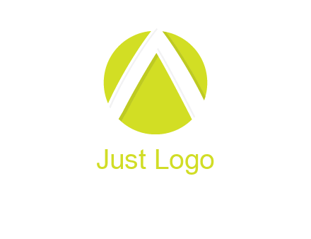 arrow inside the circle forming letter A logo