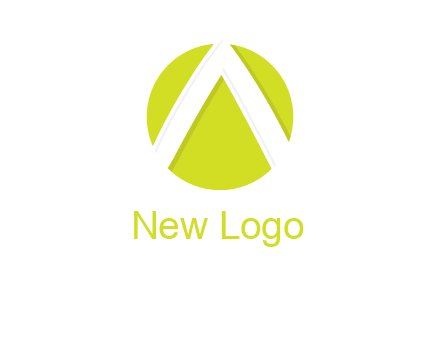 arrow inside the circle forming letter A logo