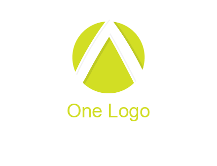 arrow inside the circle forming letter A logo