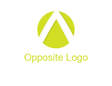 arrow inside the circle forming letter A logo