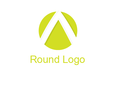 arrow inside the circle forming letter A logo