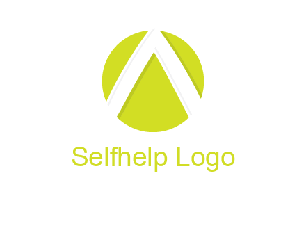 arrow inside the circle forming letter A logo