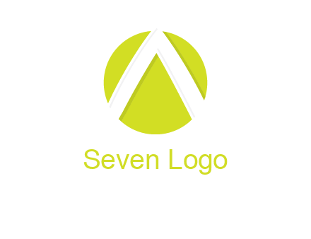arrow inside the circle forming letter A logo
