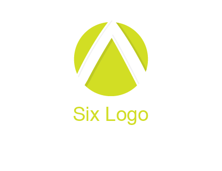 arrow inside the circle forming letter A logo