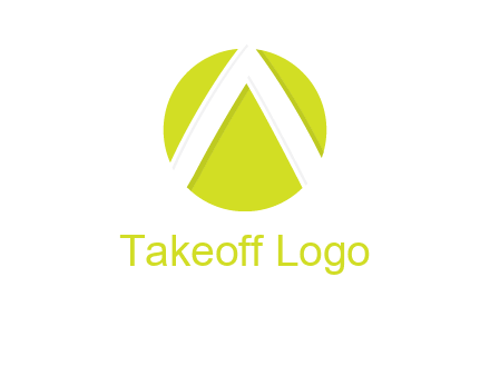 arrow inside the circle forming letter A logo