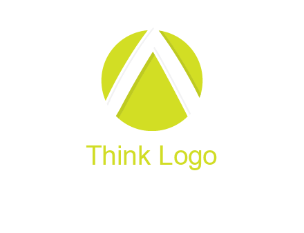 arrow inside the circle forming letter A logo