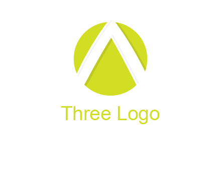 arrow inside the circle forming letter A logo